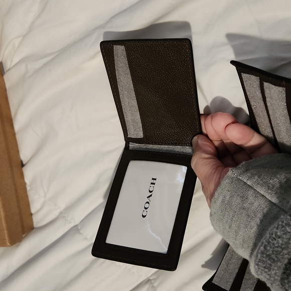 NEW Coach mens wallet with removable id wallet Mahogany dark brown - Picture 5 of 6